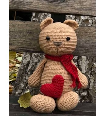 Handmade bear with heart