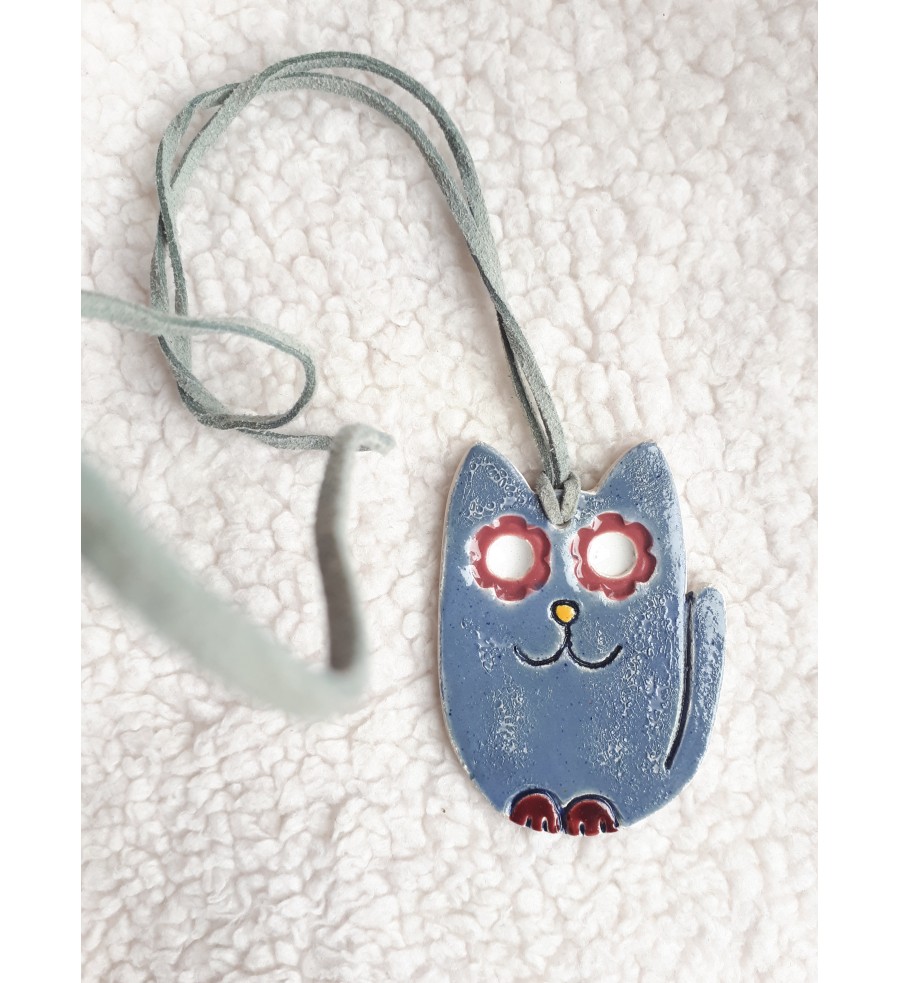 Ceramic necklace: cat