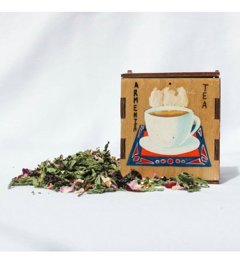 Tea in wooden box